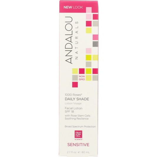 ANDALOU NATURALS: 1000 Roses Daily Shade Facial Lotion SPF 18, 2.7 oz